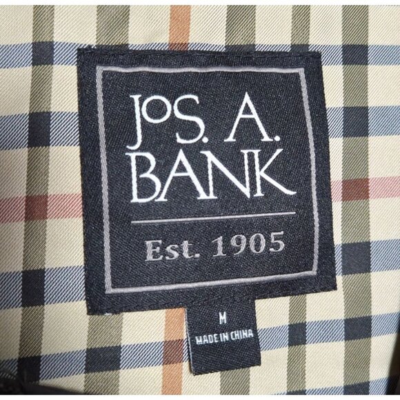 Jos A. Bank Quilted Jacket Gray With Plaid Lining & Pockets Men's Medium - Picture 4 of 10